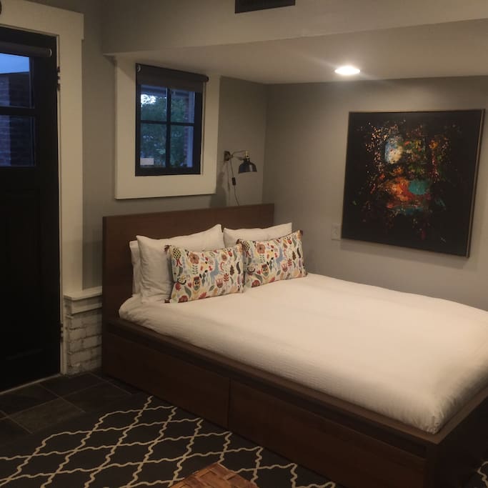 Queen sized bed