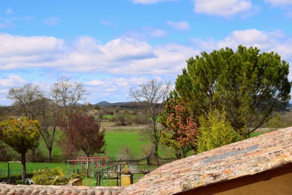 Vue de la terrasse sur les Cévennes
