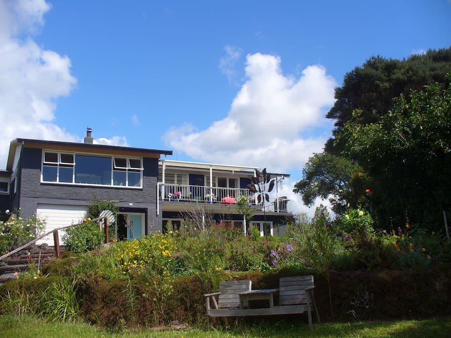 Looking back up at the house from the garden.