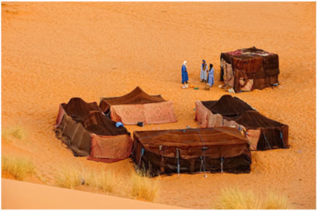 camp in desert