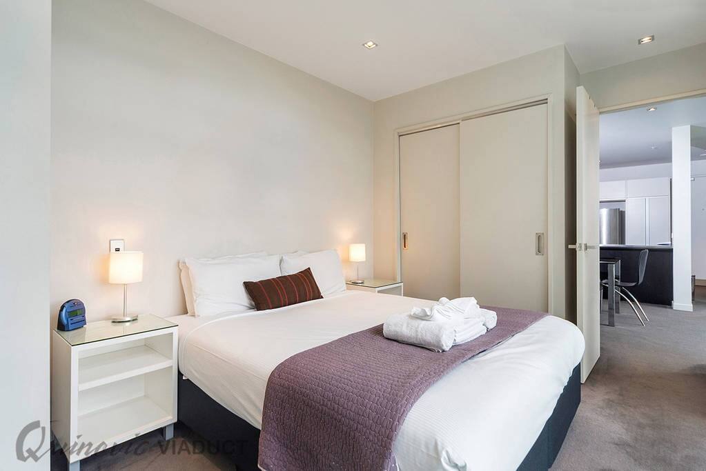 Fully set double bed with pillows and Duvet