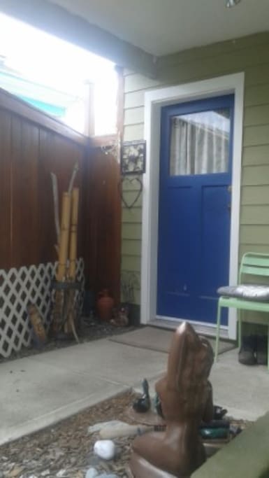 Private Entrance next to Driveway. Ask George for the valet parking.