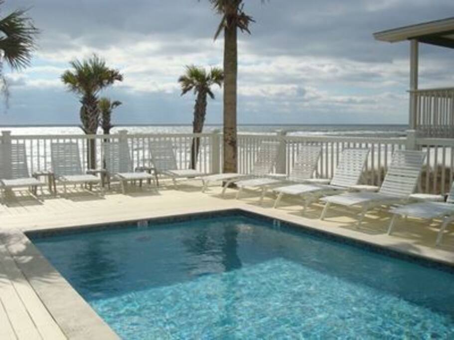 private & heated 12X20 pool w/ wrap around decks