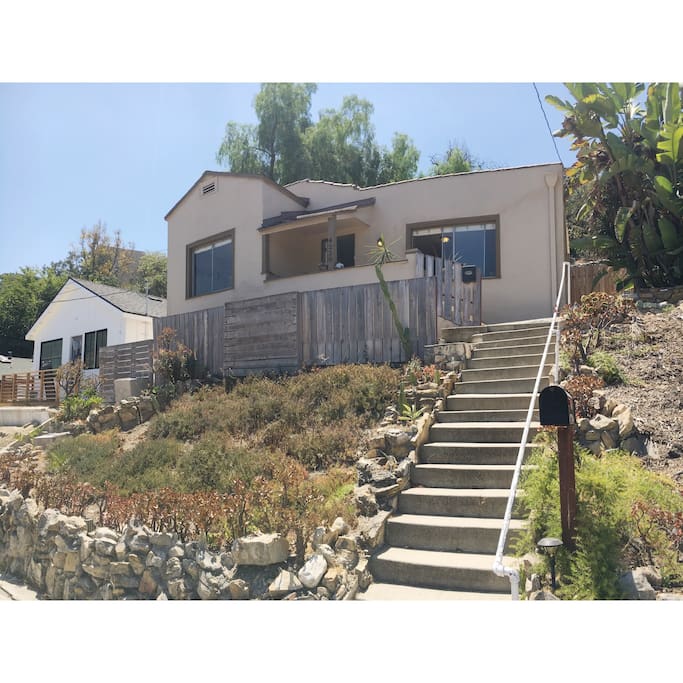Front of house. We are on a hill overlooking one of the oldest neighborhoods in Los Angeles. It's a very artistic and hip area!