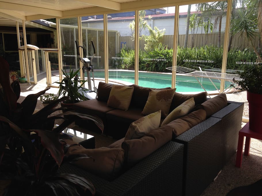 Undercover outdoor lounge area