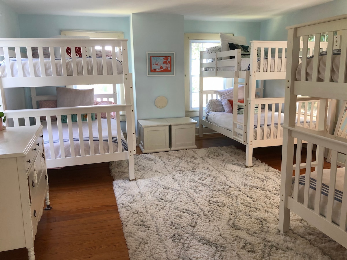 The kid in all of us still gets excited over so many huge bunk beds! 
