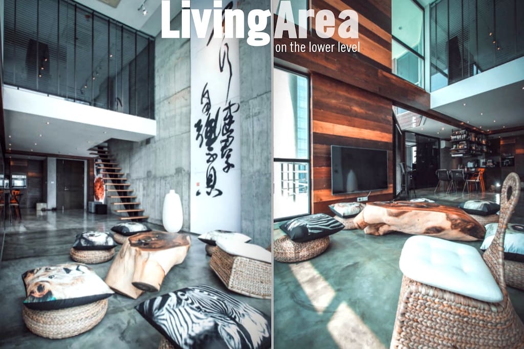 Massive master bedroom and family area just a few steps up from the living area.