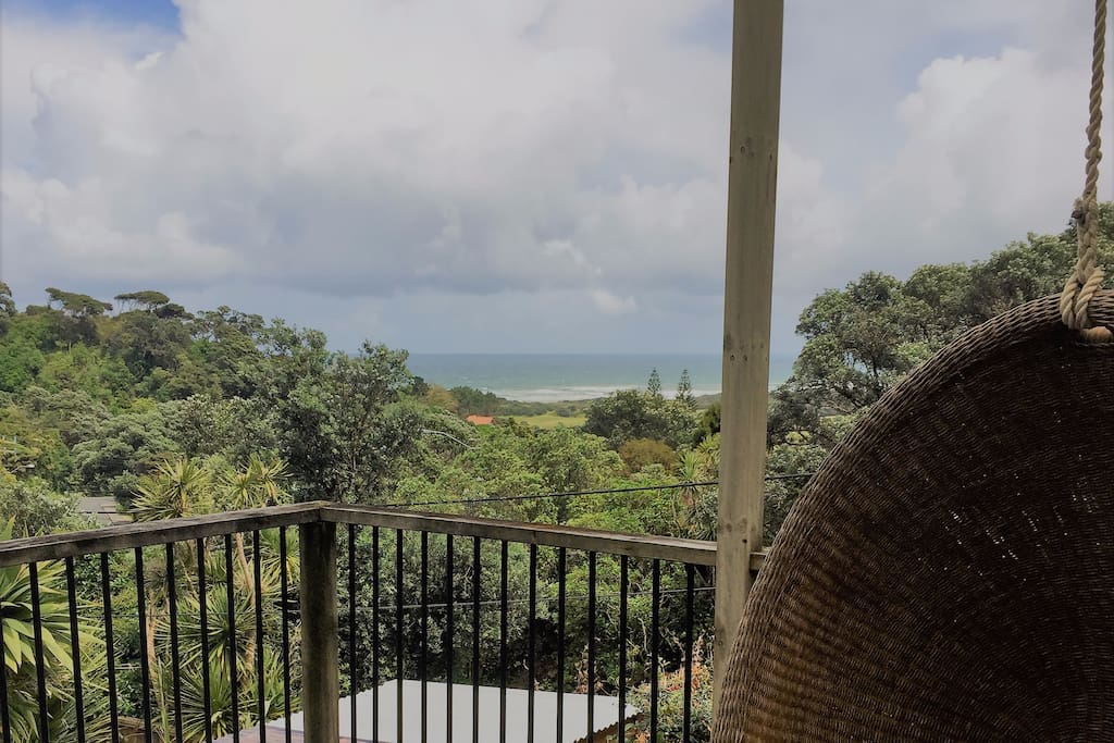 View of Muriwai Beach from Lounge Deck