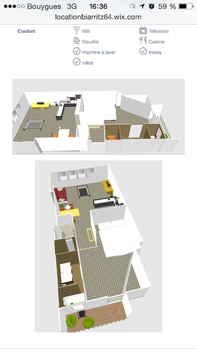 plan de l'appartement