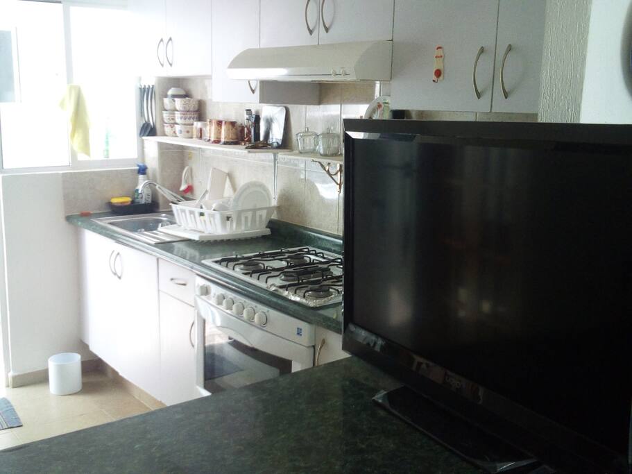 Cocina equipada.