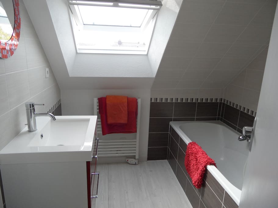 Salle de bain exposée plein sud