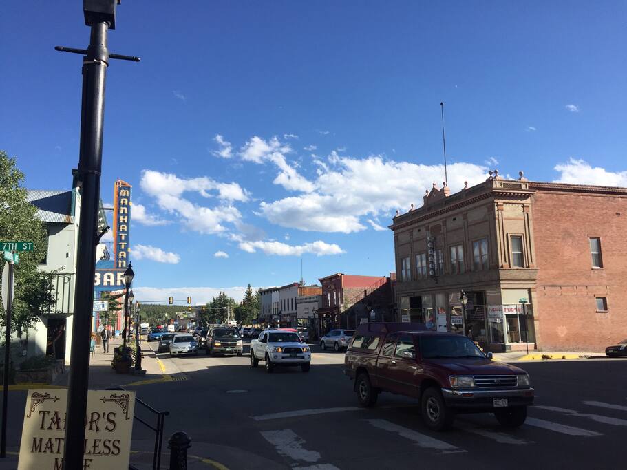 Downtown is a block away!