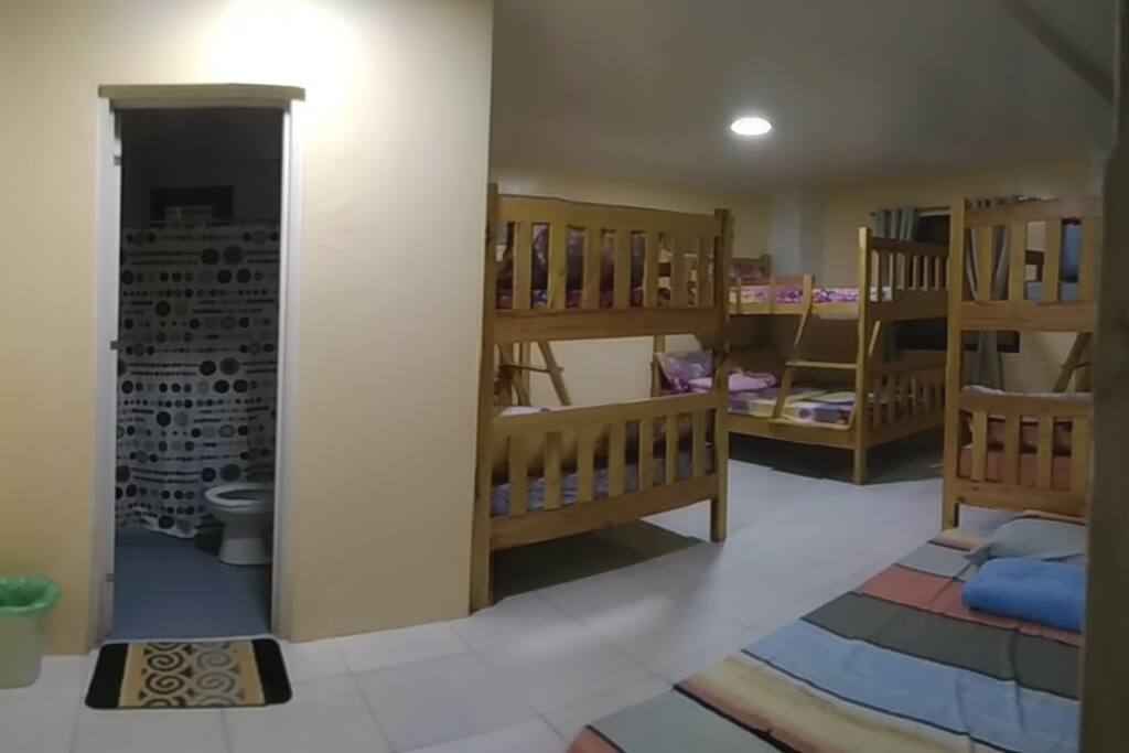 3 persons per Double Deck. *An extra Full bed is seen on the photo. With The extra Bed, this room can accommodate up to 11 persons.