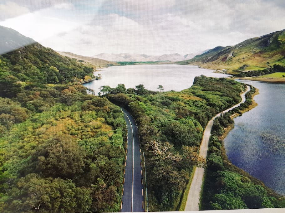 Kylemore Valley looking east towards Gortrusheen House