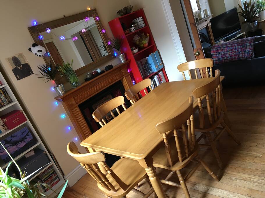 The dining room.