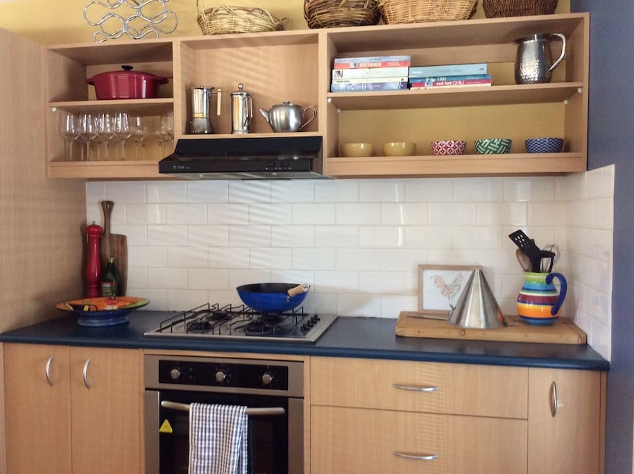 Some people find cooking a means to relax , our kitchen is set up to meet your needs.