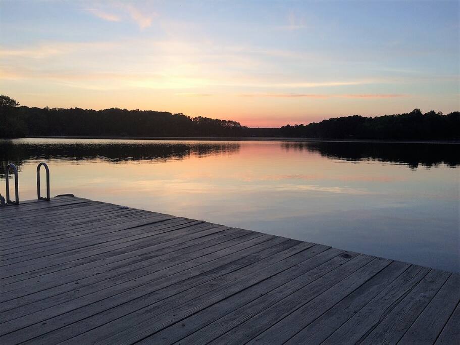 Gorgeous sunsets from dock
