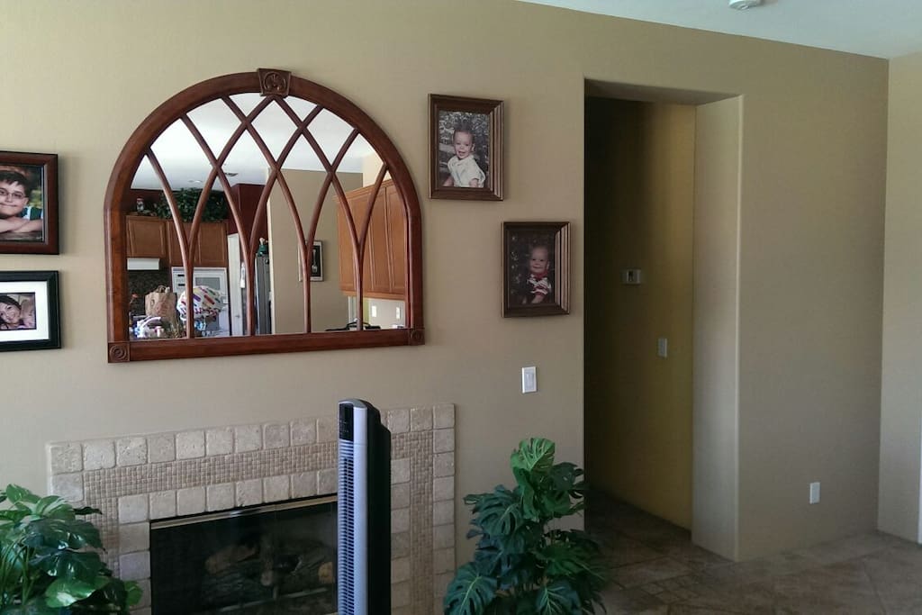 Oh!! There are ceiling fans and floor fans throughout the house