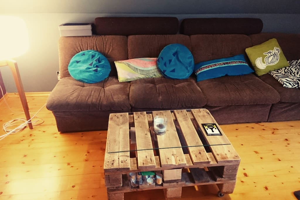 Lounge area opening from the kitchen