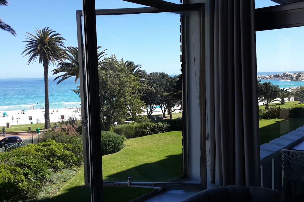 View of beach from the main bedroom