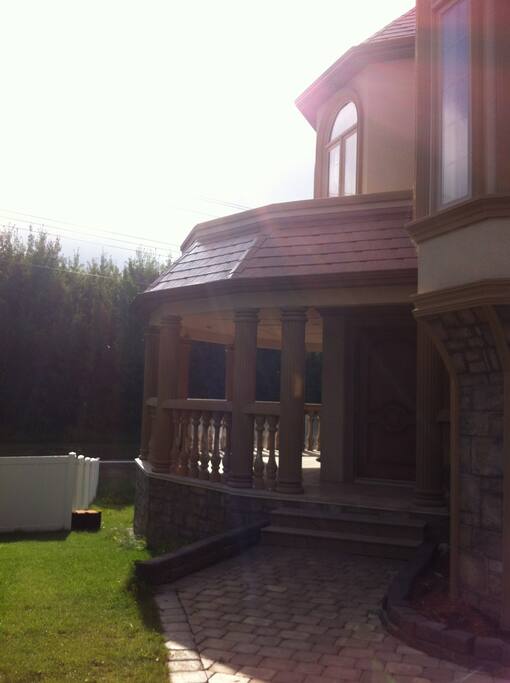 A view of the main balcony which may be available depending on the season for relaxing.