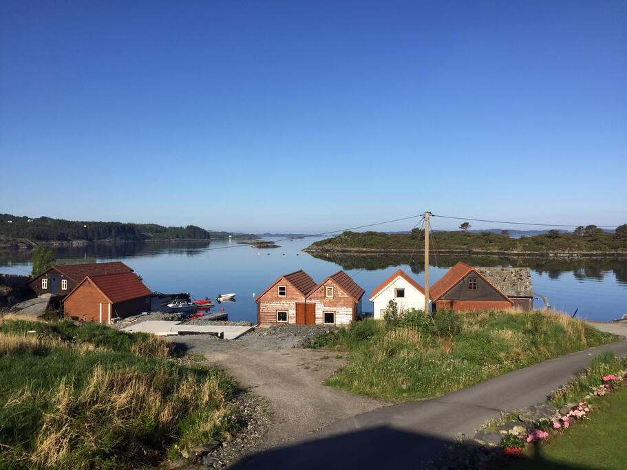 Utsikt fra terrasse mot sør