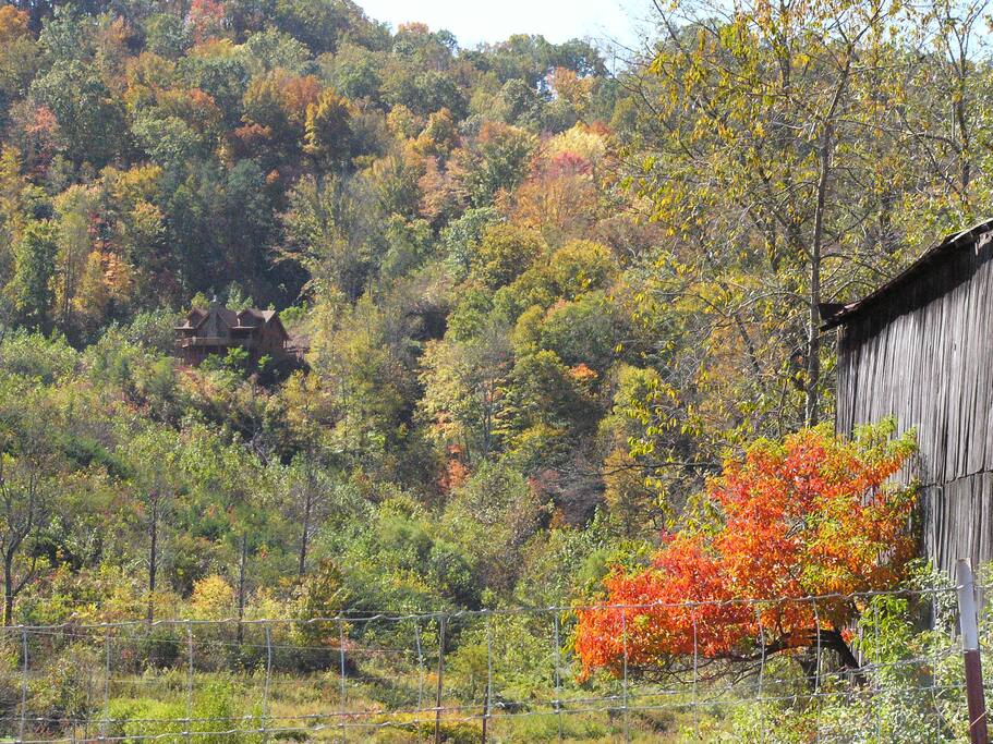View from across valley