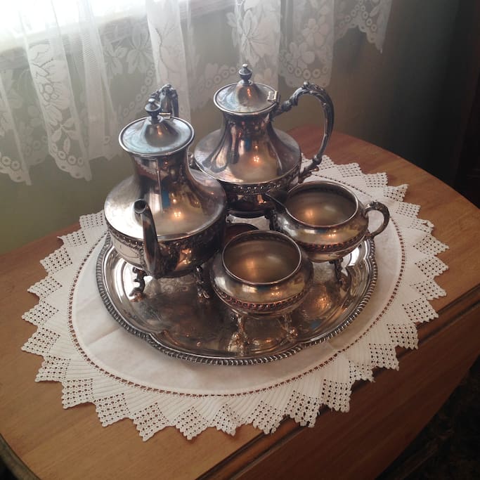 It's always tea time in Nootka Rose Cottage.