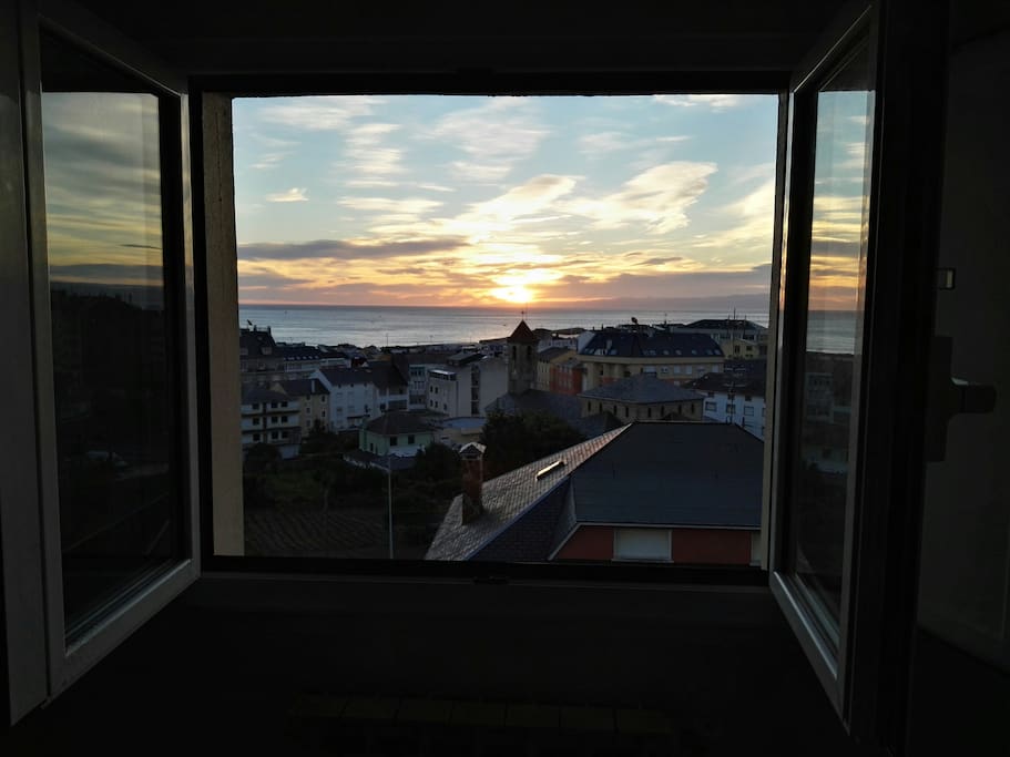 Vistas del amanecer desde el apartameno