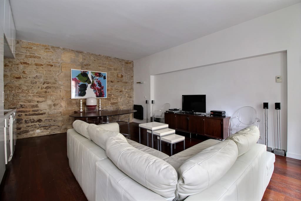Living room with sofa bed