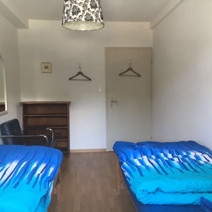 private room with two beds