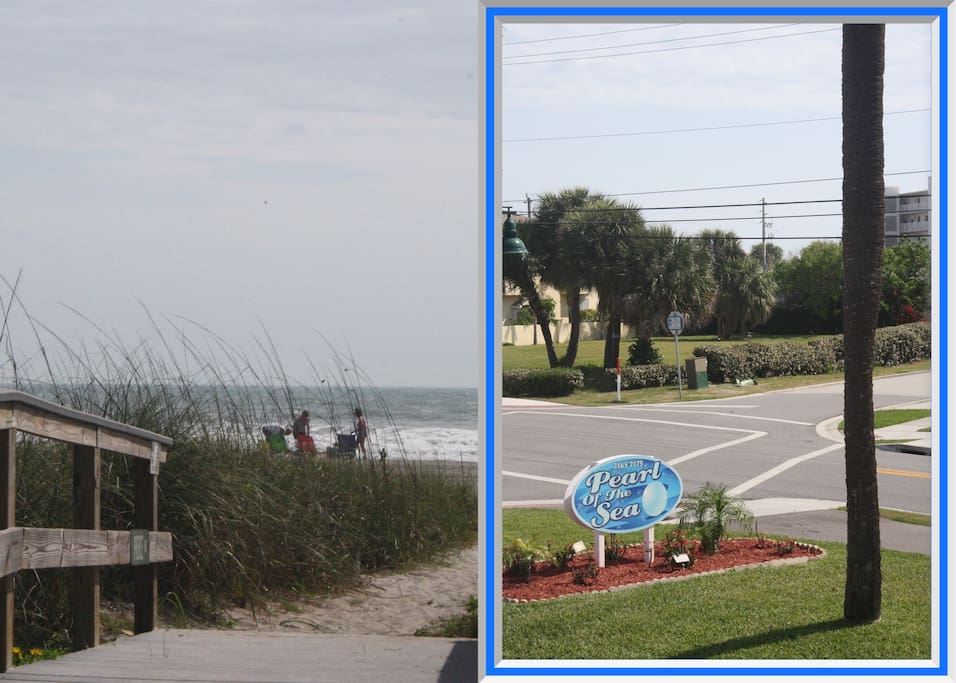 This is a view of the Beach access steps away!