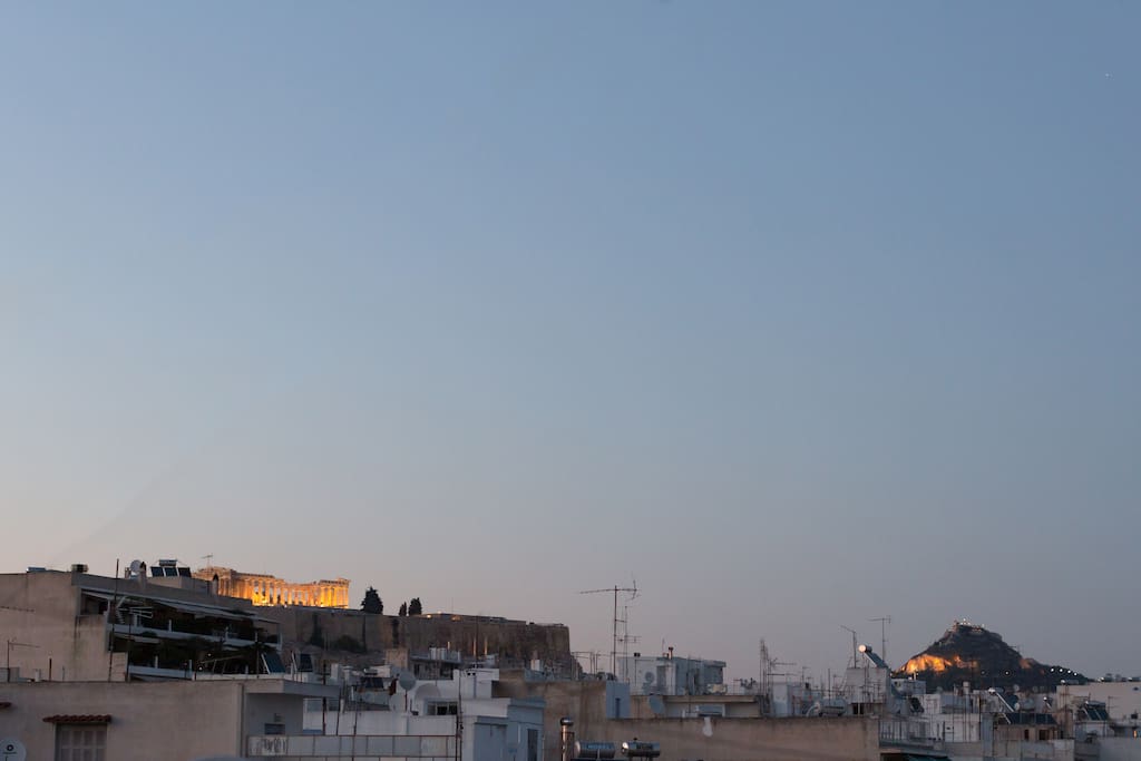 Acropolis view just after the sunset