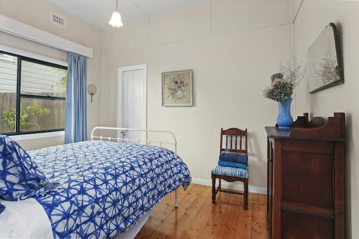 Bedroom two is also a dream in blue and vintage furniture :))