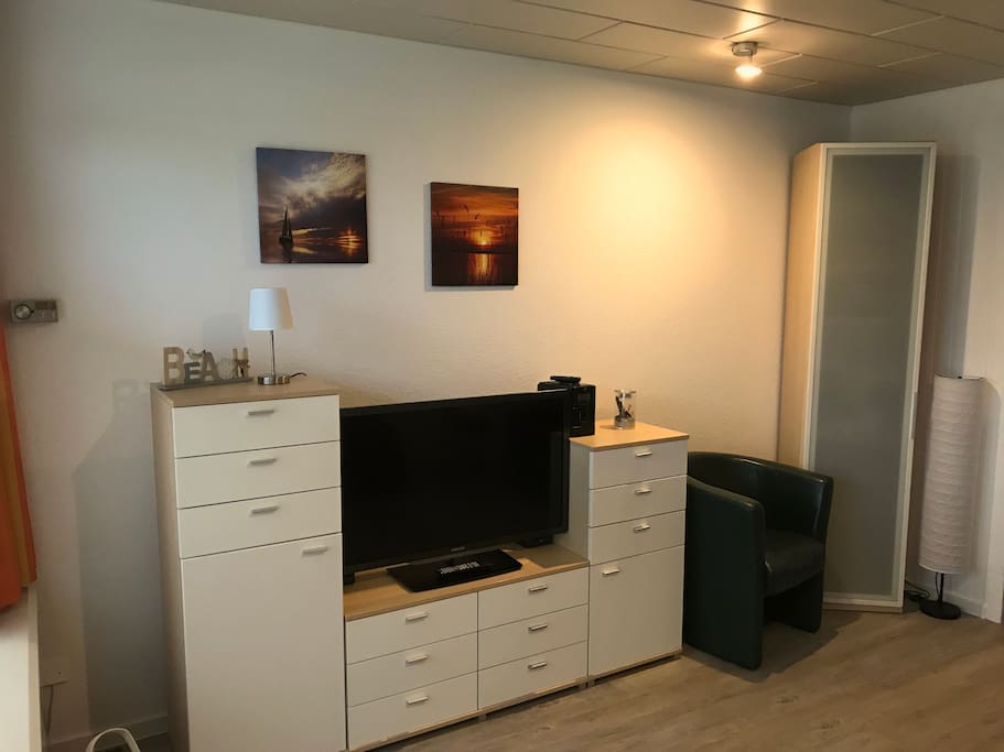 Fernseher im Wohnbereich.