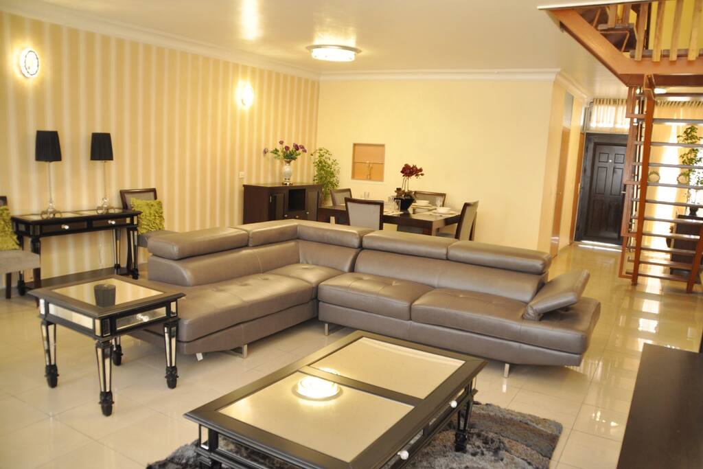 Downstairs living room and dining
