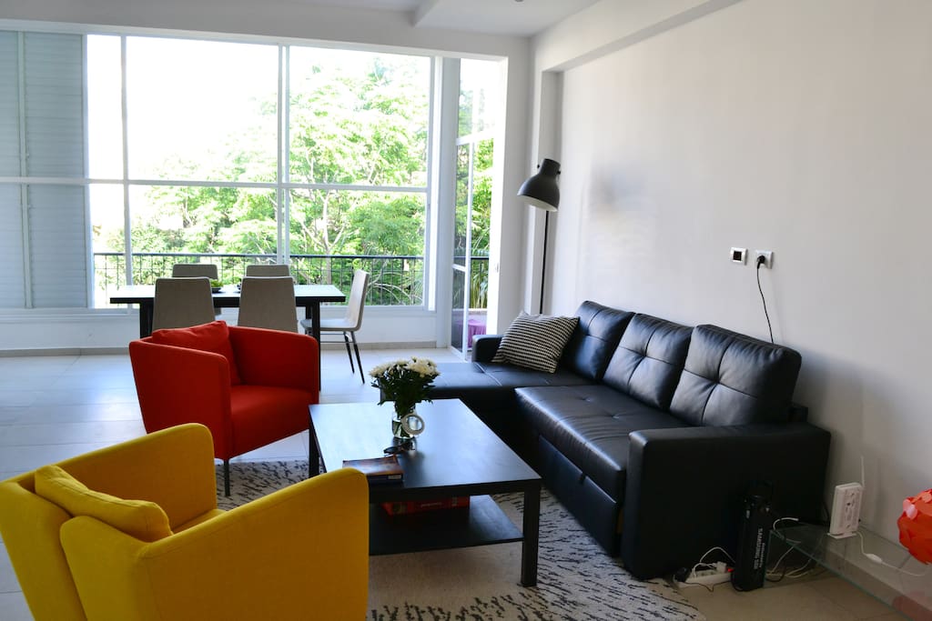Very spacious and design living room