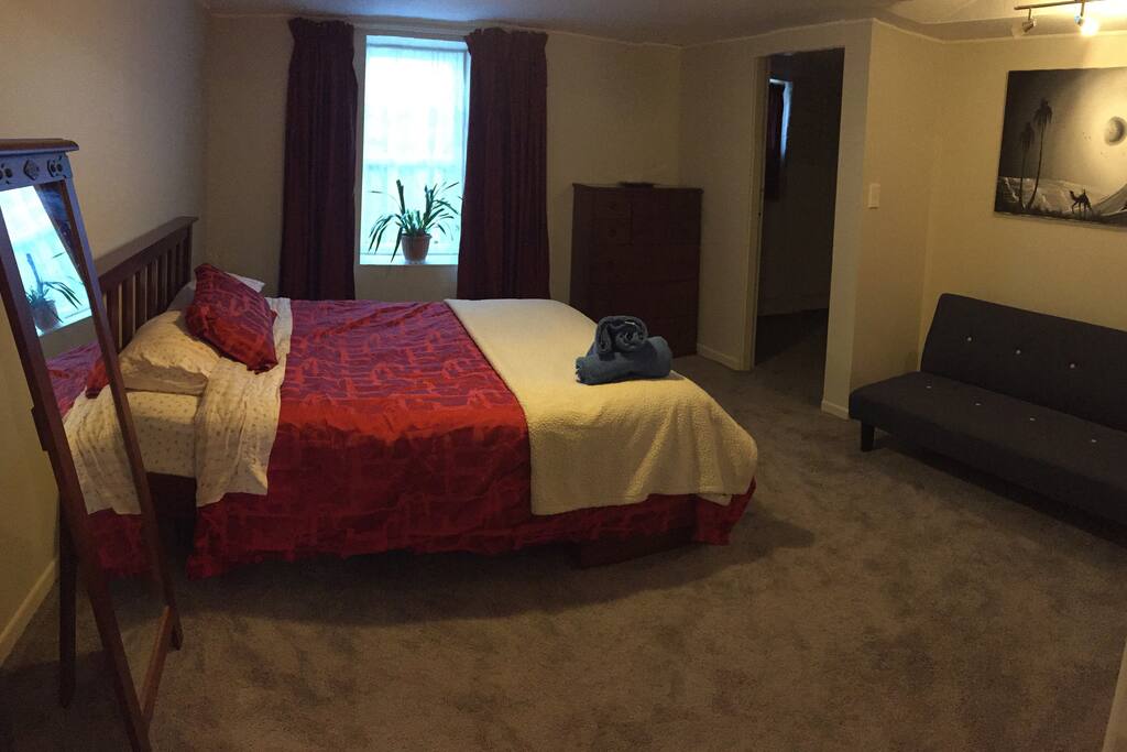 Main bedroom with Queen bed and Sofa bed