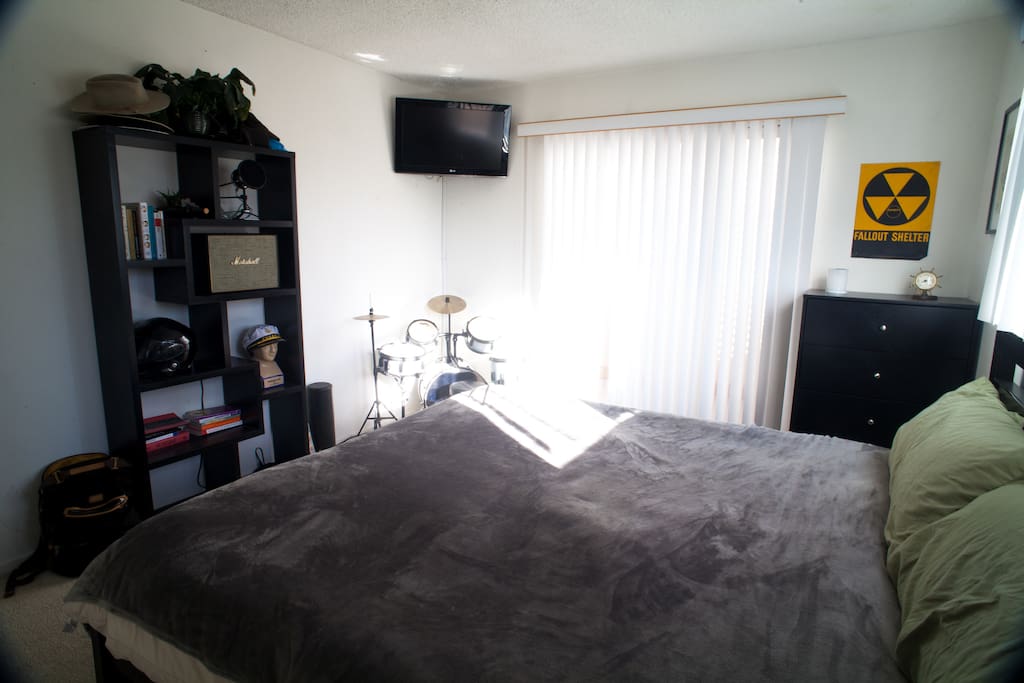 TV + Apple TV and Bluetooth Stereo in the bedroom.