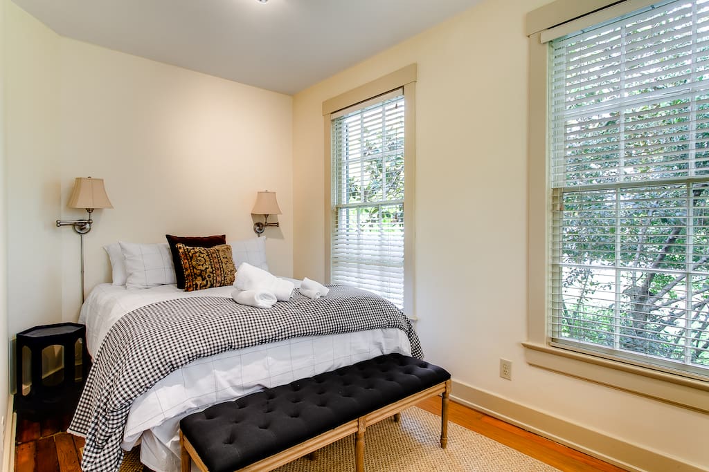 Bedroom 1 has two windows for you to enjoy the outdoor scenery.