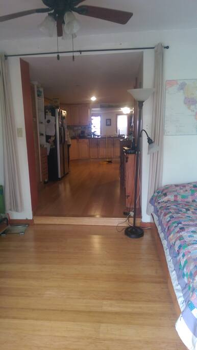 kitchen and sunroom