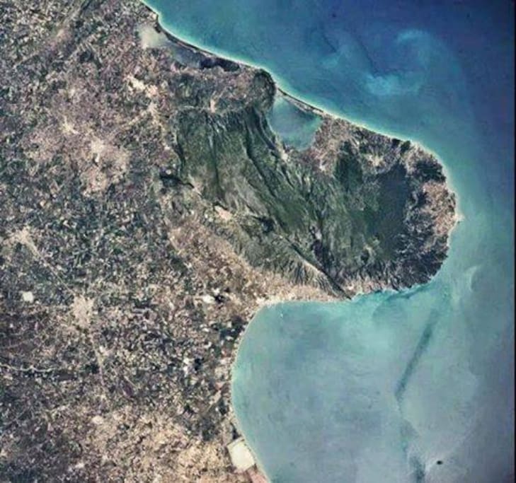vista dall'alto del promontorio del Gargano