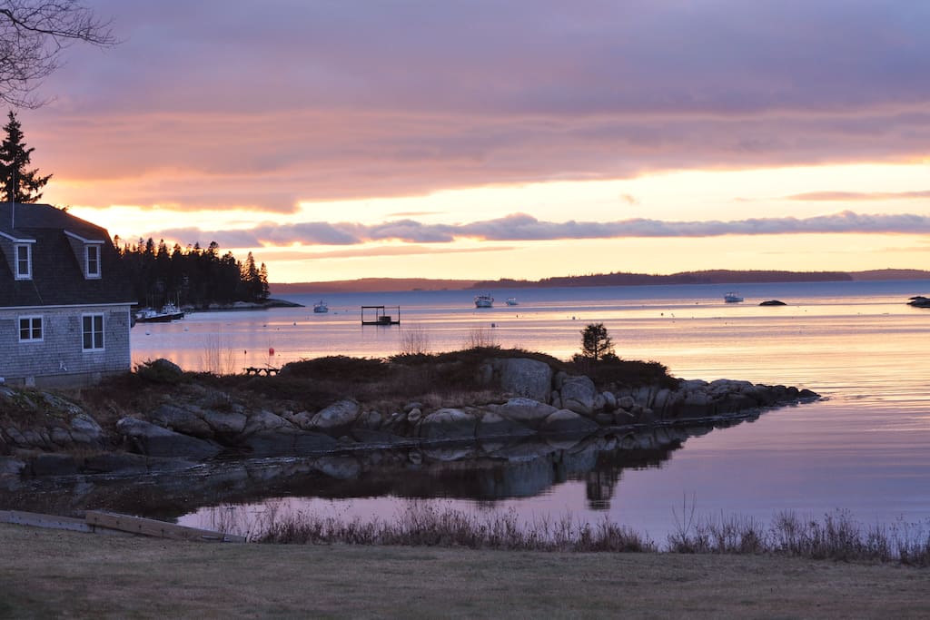 One of the many sunsets you will enjoy from Burnt Cove