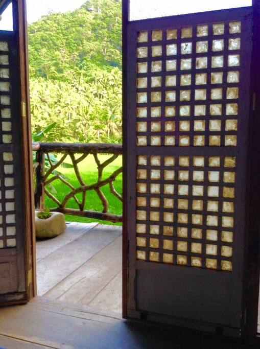 View inside the hut