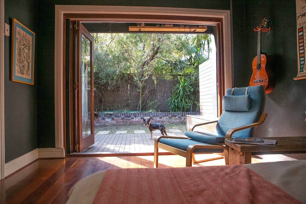 Bedroom into garden