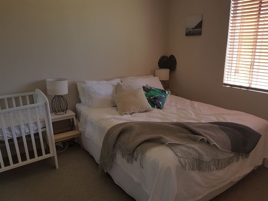 Queen size bed and cot