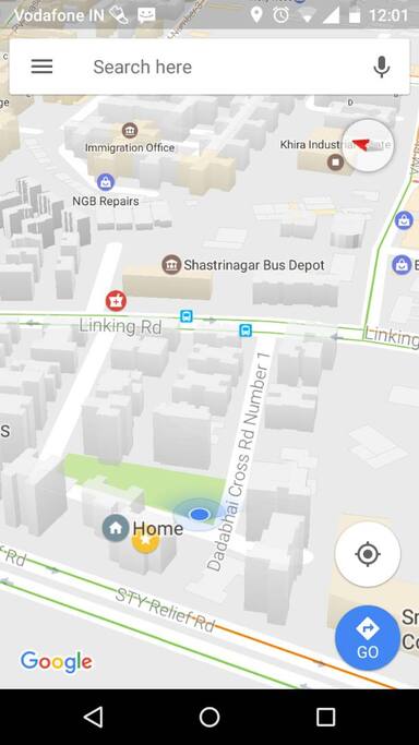 Closer view of our vicinity. Dadabhai Cross Rd 1.