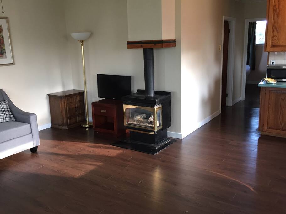 Living room
Sit and relax by the fireplace located right in the living area