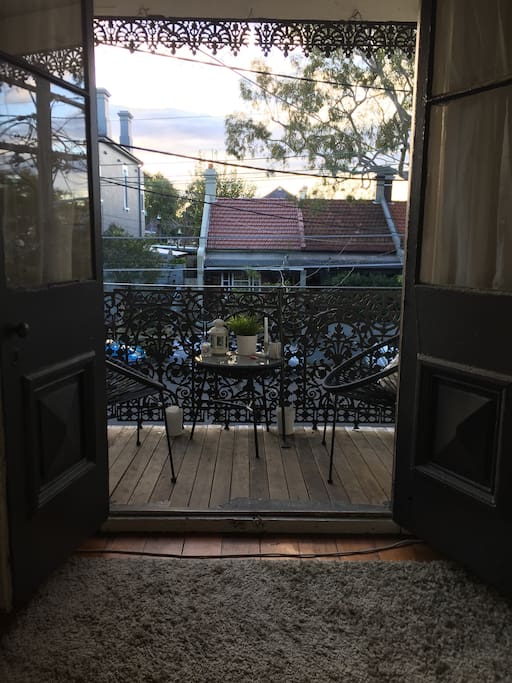 Balcony in bedroom