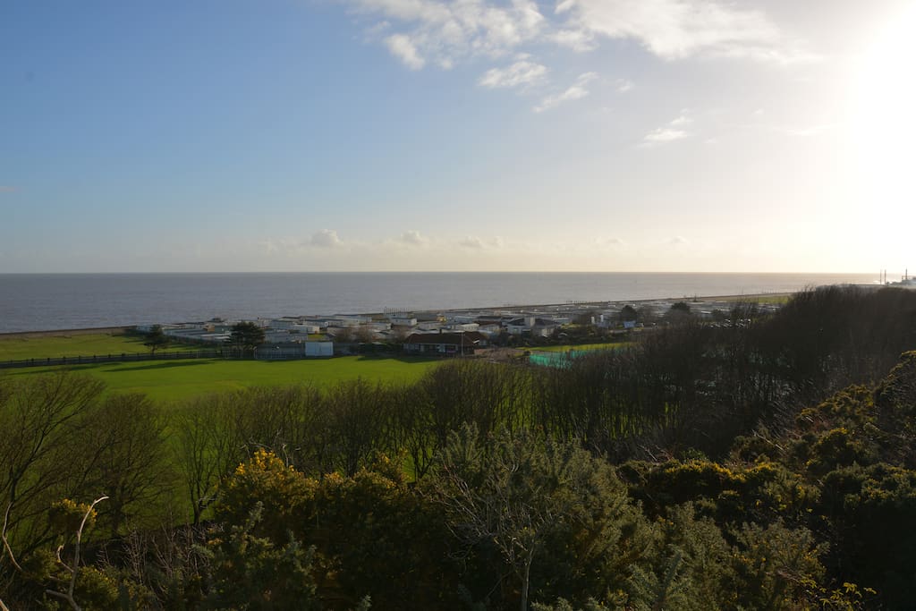 View of the park from cliff above